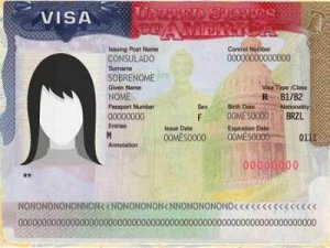 Mockup of fake visa
