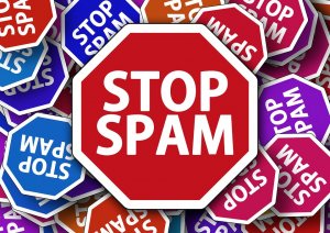 Stop Spam stop sign graphic