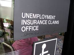 Unemployment insurance claims office sign