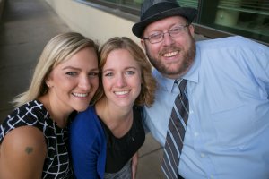 Jessica Kramer, Leslie Elkins and Nicholas Watt celebrating 5 years