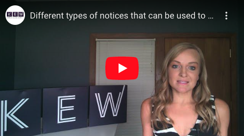 Still image of youtube video about different types of notices to terminate residential tenancy in Wisconsin